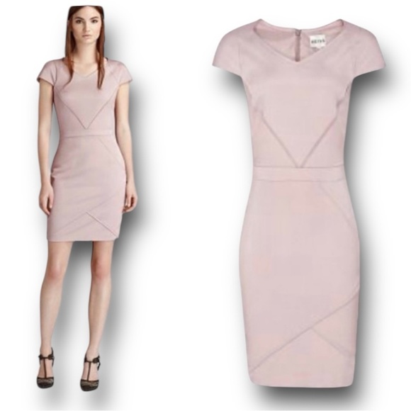 REISS PINK BODY CON DRESS PENSA SEAM BARBIECORE Size 2 - Picture 3 of 13